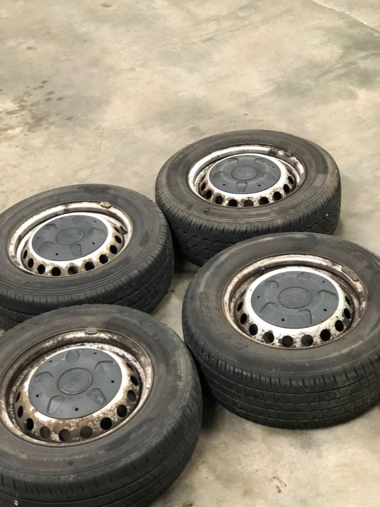 Set of 4 Ford Transit Custom Steel Wheel 15" Complete With Tyre BK21-1007-AA 205/65/15C