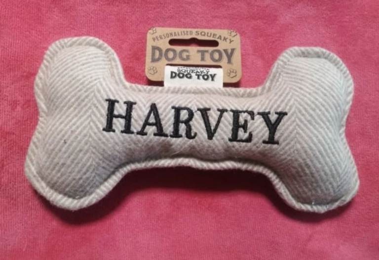 Harvey Dog Toy With Squeaker Wool Blend - Brand New