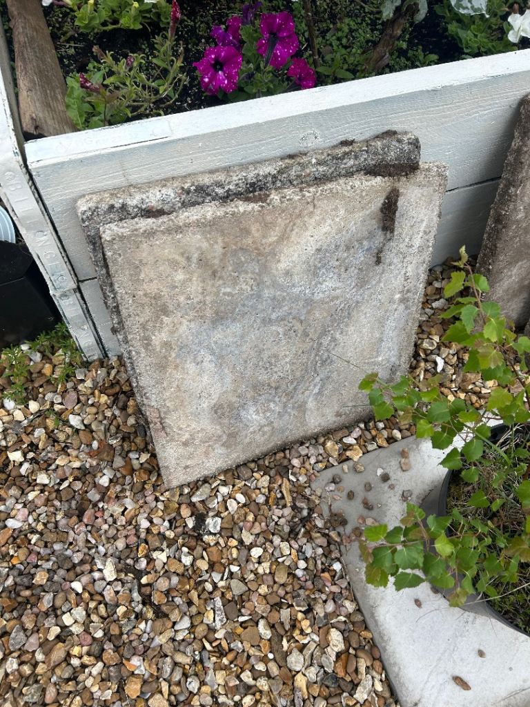  Free heavy Square Concrete Garden Paving Slabs - Used Condition