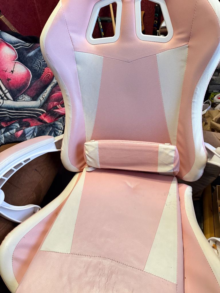 Pink gaming chair