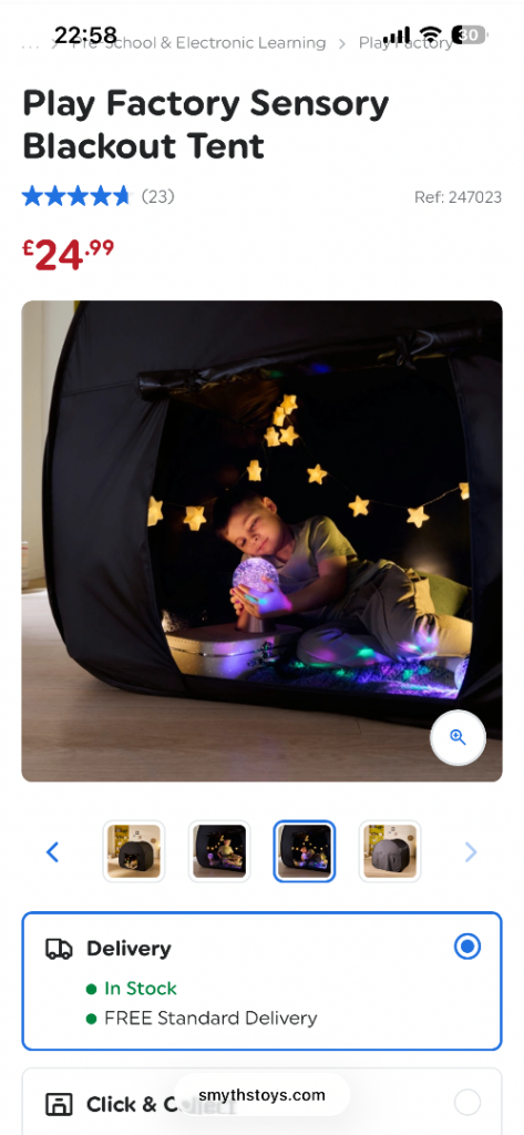 Free Smyth's Play Factory Blackout Tent