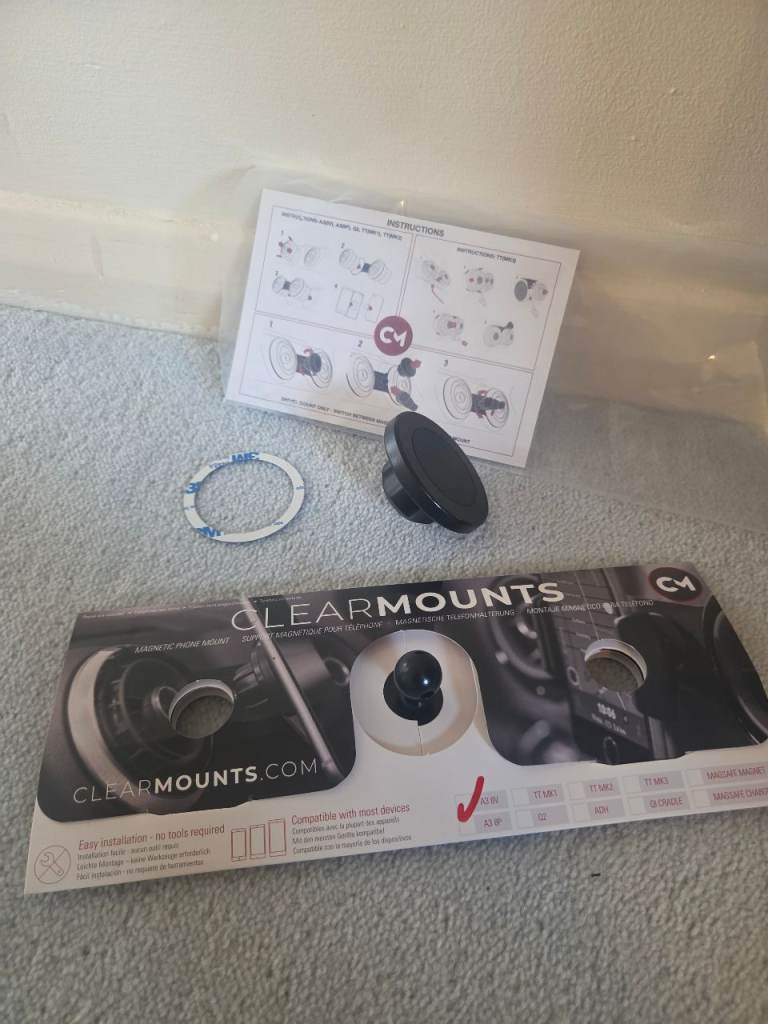 Clearmounts Audi A3|S3|RS3|e-tron (8V) YR2013-2020: MagSafe Holder - BRAND NEW