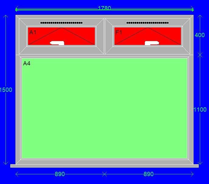 Double Glazed Window Unit – 1780x1500mm