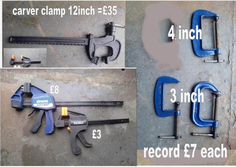 CARVER /RECORD /quick release clamps  assorted pictures in pictures