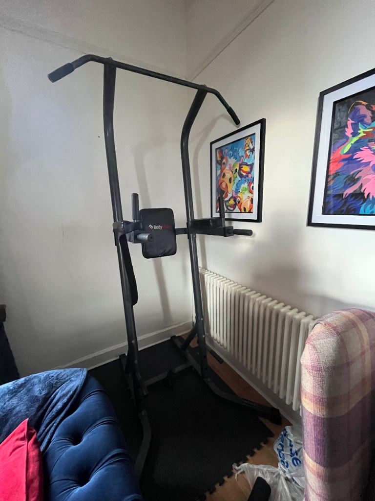 BodyMax Black Power Tower - Multi-Stack Pull Up & Dip Station