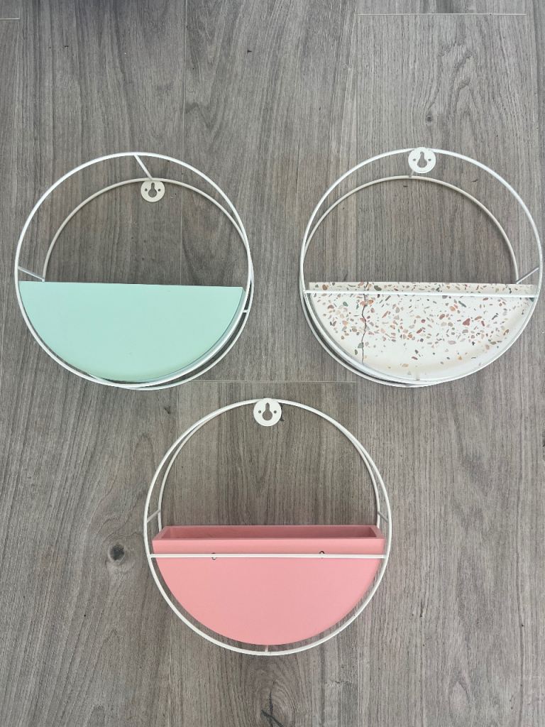 Set of 3 Ceramic Wall Hanging Planters