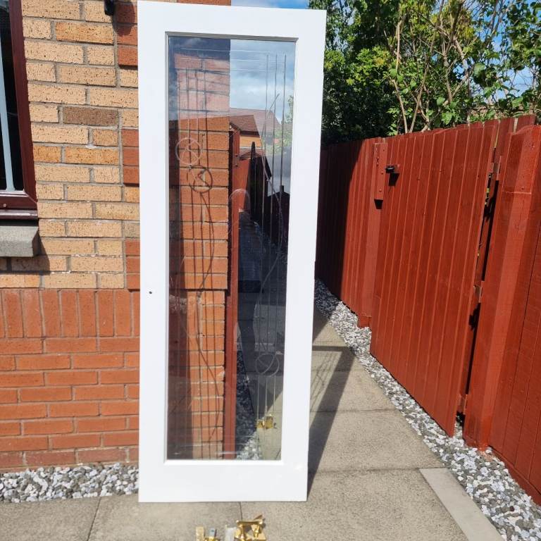 White wooden frame Rennie McIntosh  glass door