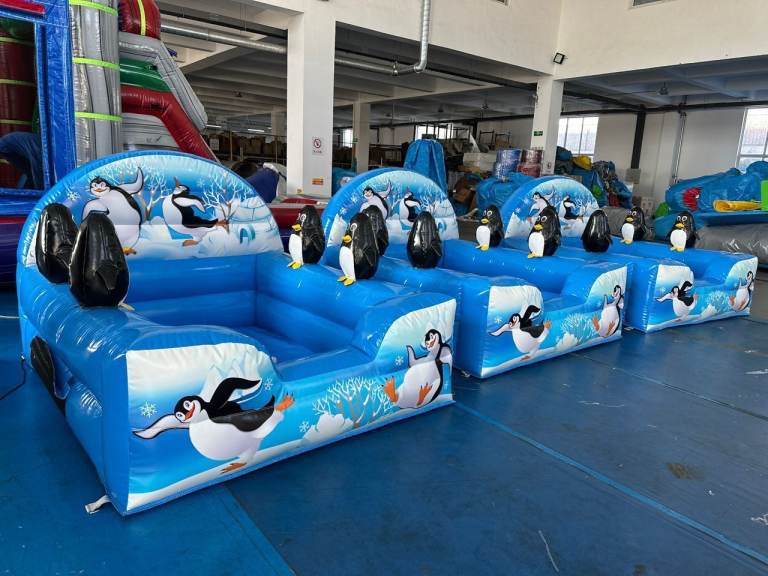 Inflatable Penguin Ball Pool with Air Jugglers 