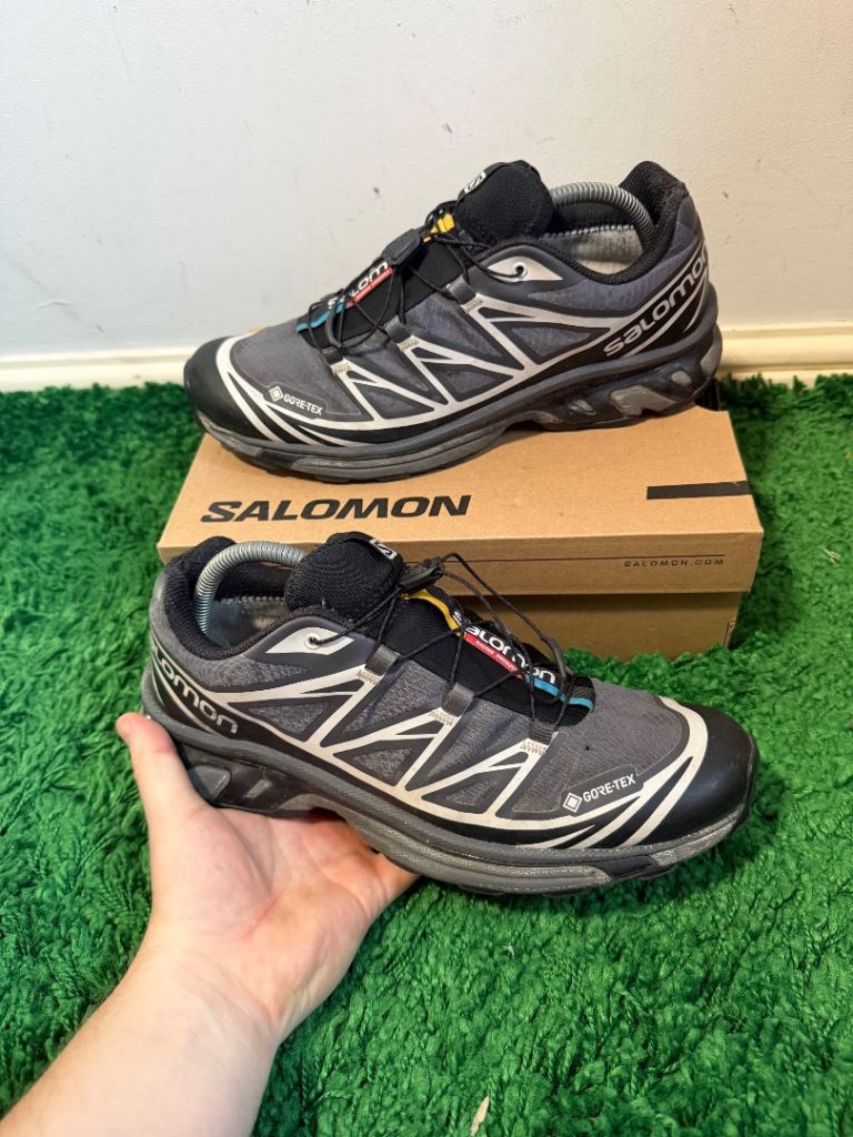 Salomon xt6 gortex waterproof GTX lunar rock trainers walking hiking running shoes size UK 8