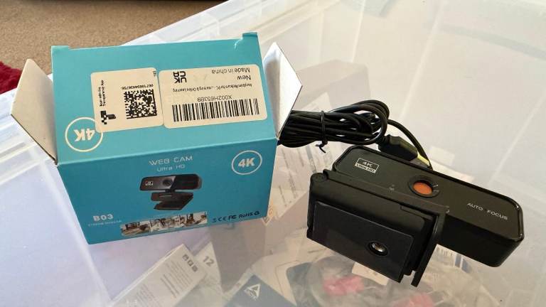 4K Ultra HD Webcam with Autofocus & Mic