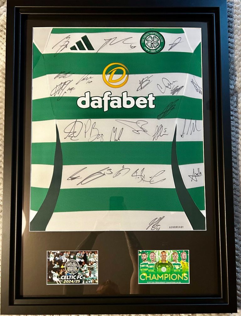Signed Celtic fc 24/25 shirt with club coa 