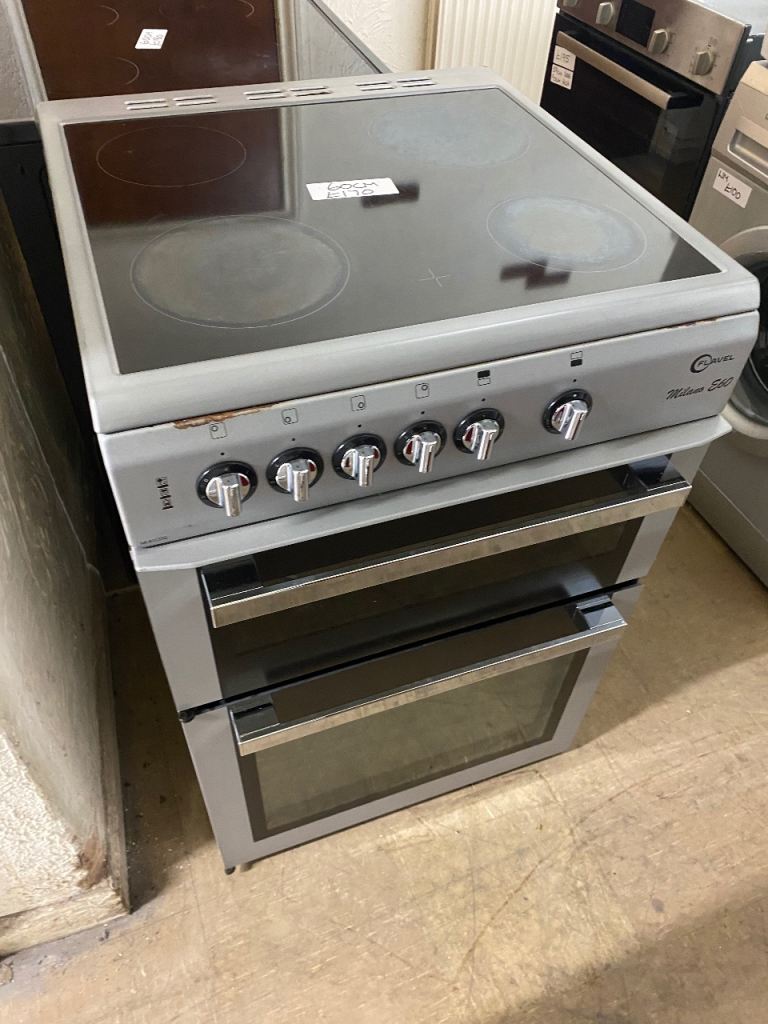 ✅SILVER FLAVEL MILANO 60CM GLASSTOP ELECTRIC COOKER 