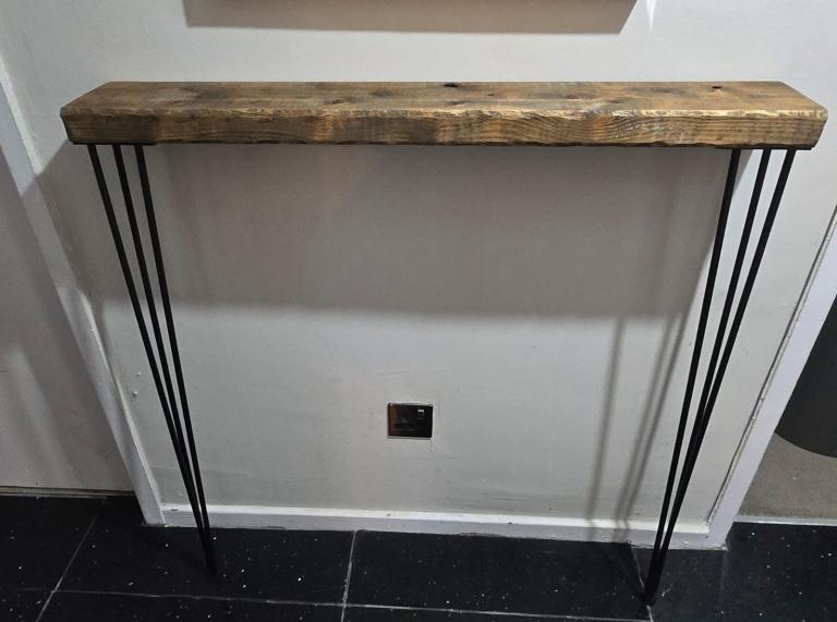 Reclaimed timber radiator shelves 