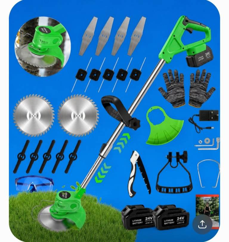 New Cordless Electric Strimmer/Weed Trimmer with Accessories