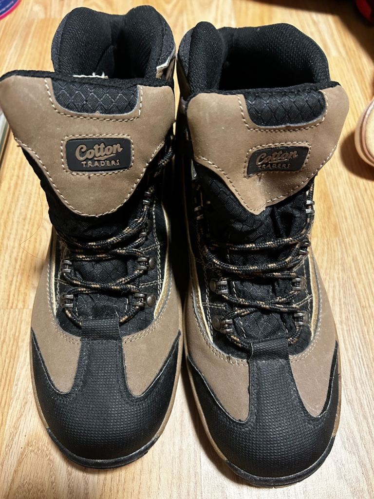 Cotton Traders STONE Hiking Boots – Brown/Black, As Good As New