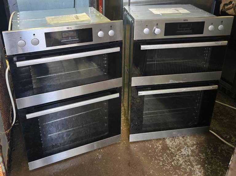 AEG DEB331010M SurroundCook Built-In Electric Double Oven, Stainless Steel, A Rated, 2x Available