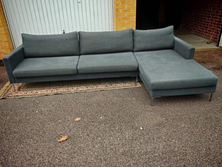 Large grey corner sofa free delivery London