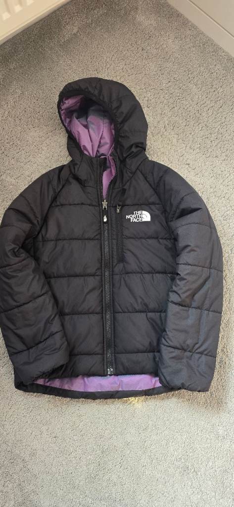 VGC The North Face Girls Reversible Perrito Hooded Jacket - Size S (7-8)