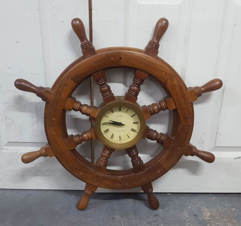 US Maritime Commission Ship Wheel Clock