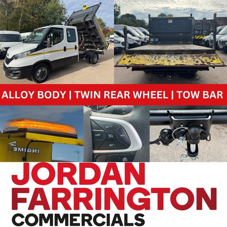 2023 IVECO DAILY RWD DRW DOUBLE CREW CAB ALLOY BODY TIPPER AIR CONDITIONING ULEZ