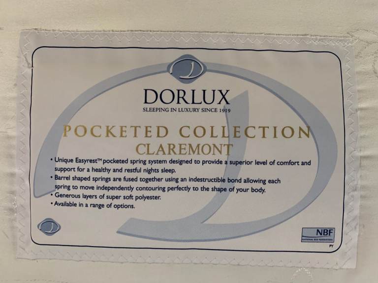 image for KING SIZE DORLUX POCKETED MATTRESS - Depth 23 cm