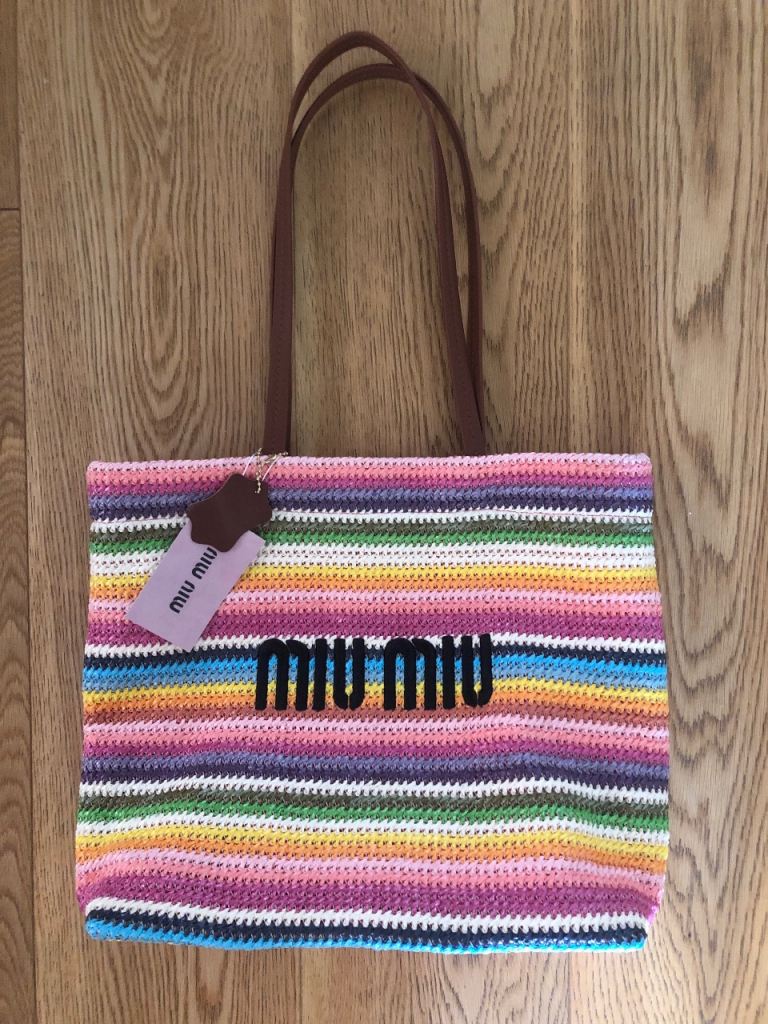 Miu Miu Crochet Tote Bag – Multicoloured