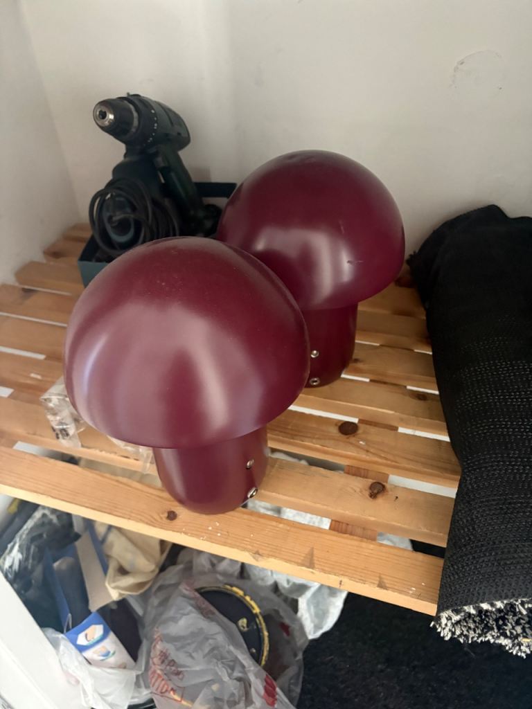 John Lewis LED Table Lamps – Pair, Red, As Good As New