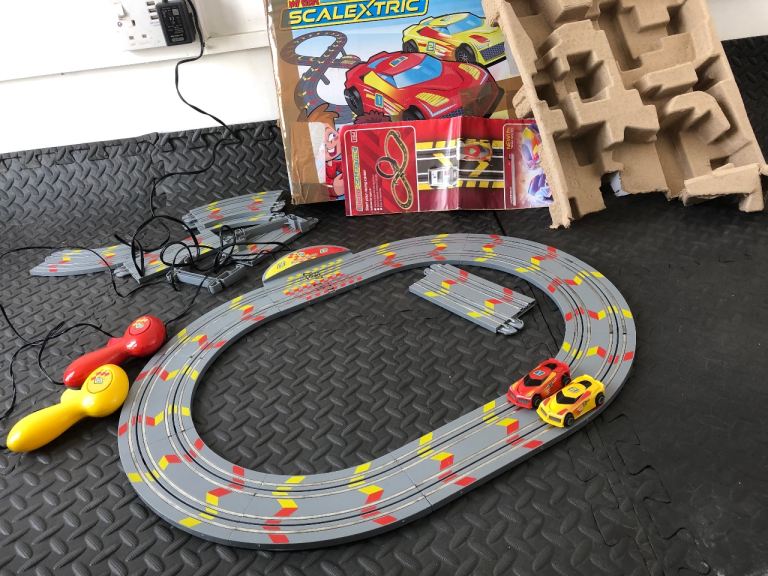 Scalextric Race Track Set with Cars and Controllers Scalextric 