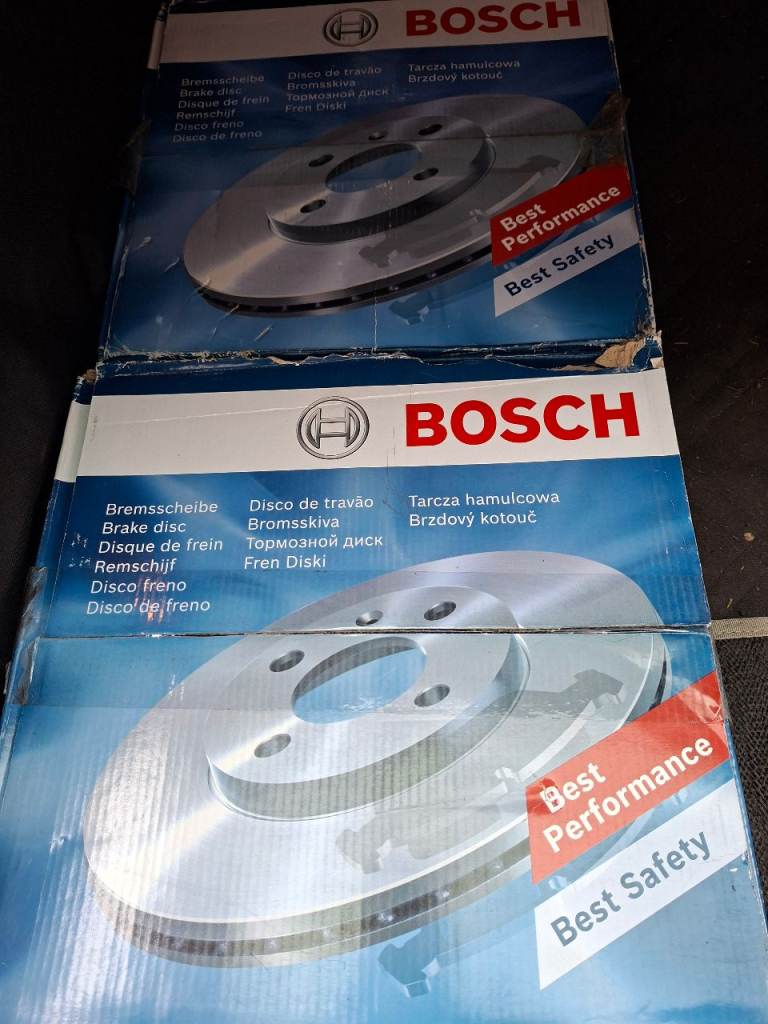 BOSCH 2x front break discs brand new