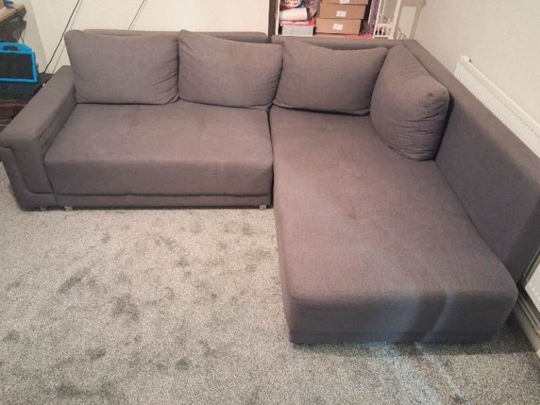 GREY CORNER SOFA BED WITH STORAGE DELIVERY AVALIABLE TODAY 