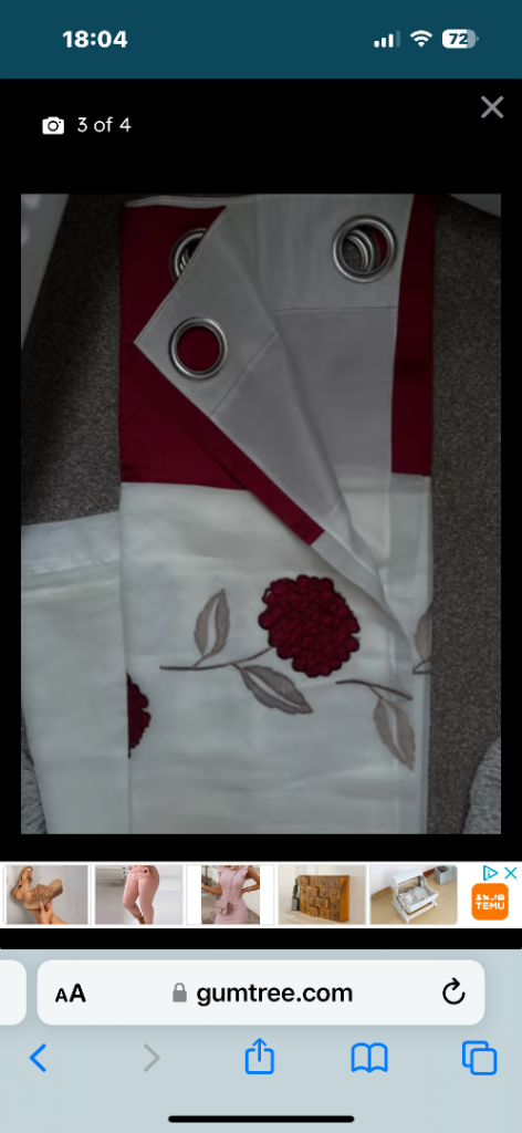 As new lined voil curtains 