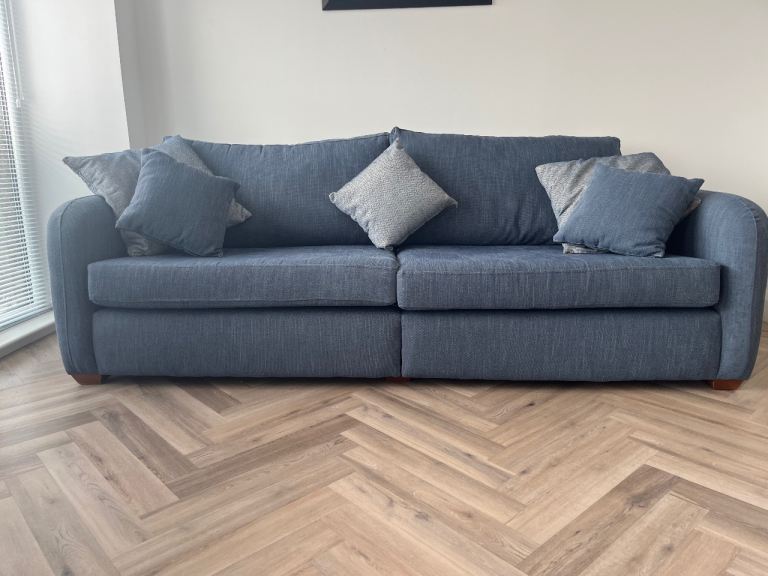Custom made sofa, armchair and footstool 