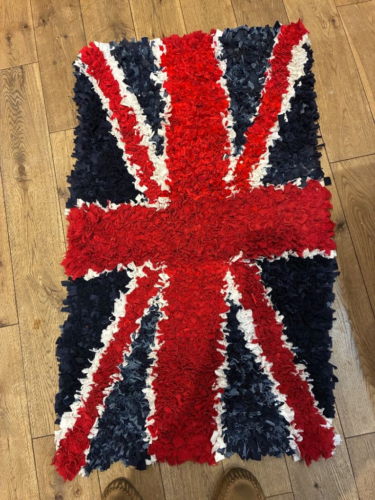 Rag rugs x 2 a pair of Union flag & Stars and Stripes 