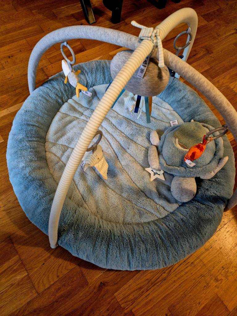 Mamas & Papas Blue Welcome To The World Playmat