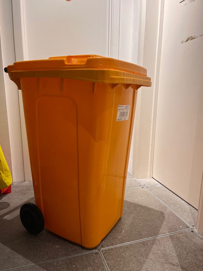Wheelie bin - yellow brand new
