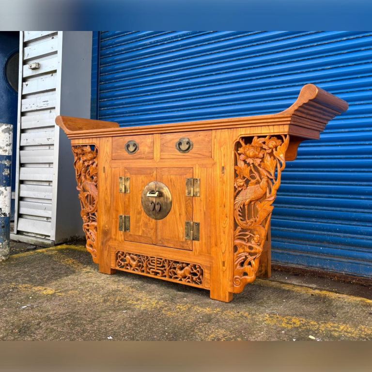 Vintage Oriental Altar Style Table/ Cabinet £225