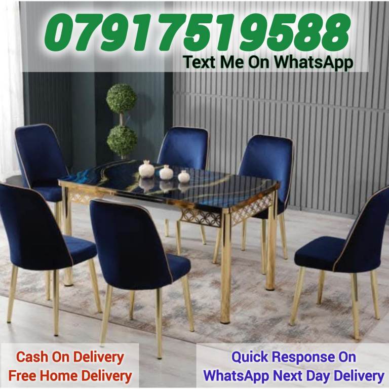 Dining Table with 4 and 6 Chairs Set.