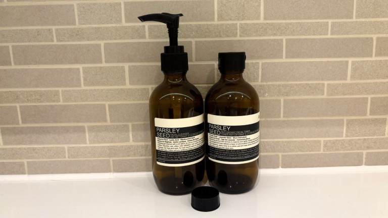 Aesop empty bottles with pump x2 - 200ml parsley seed cleanser toner