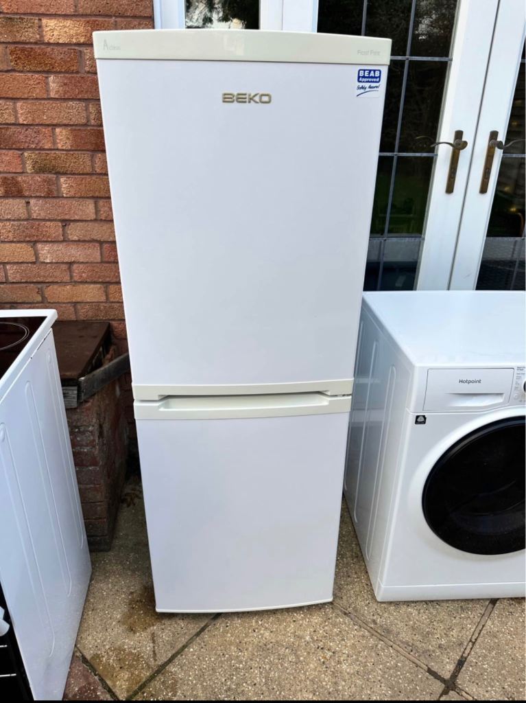 Beko medium size fridge freezer. In excellent condition. With 12 months warranty. 