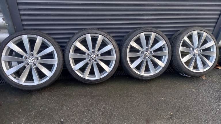 Genuine 19" Vw Scirocco Passat Golf 5x112 Lugano Ronal Alloy Wheels 1K8601025S