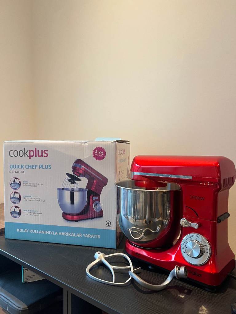 Karaca Cookplus Quick Chef Stand Mixer 5L 1000W – Red, As Good As New