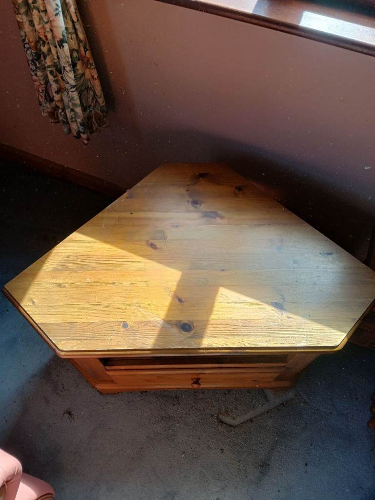Pine tv and video stand