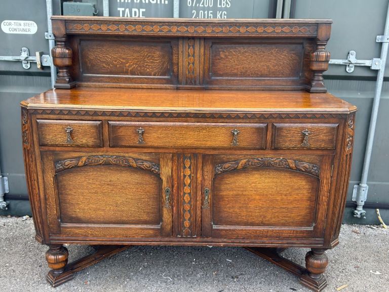 Large solid wood Edwardian sideboard 