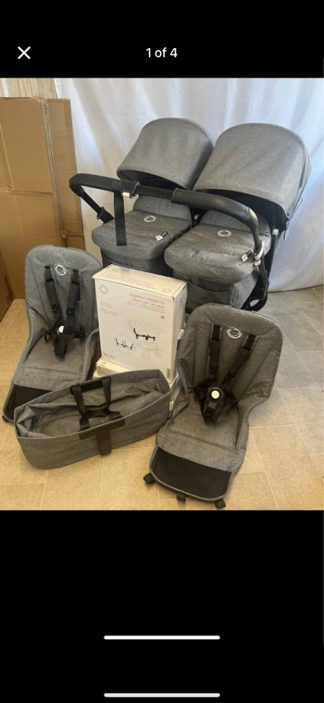 Bugaboo Donkey 3 Twin in Grey Melange