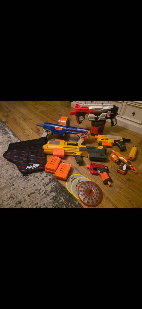 Nerf kids guns bundle with some bullets