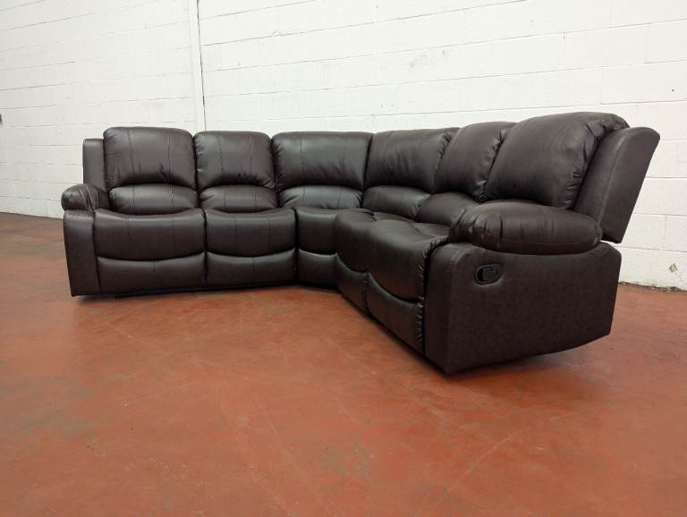 Bel Air Brown Reclining Corner Sofa 