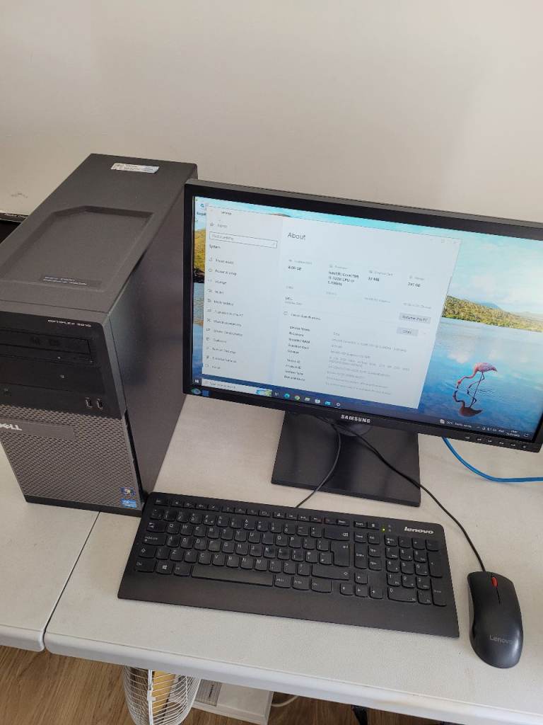 GOING TODAY, Full Set computer Dell OptiPlex Desktop PC with Samsung Monitor, Keyboard & Mouse
