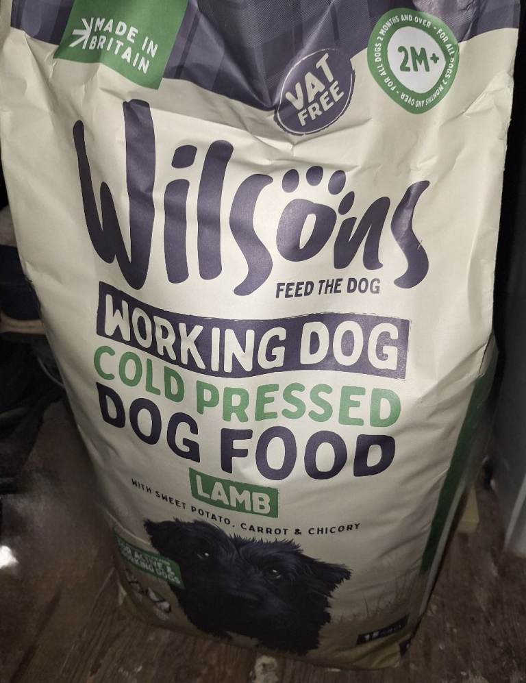 15 kg bag dog kibble - cold pressed