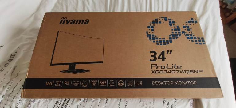 Iiyama 34" XCB3497WQSNS Curved ProLite Desktop Monitor - Like New in Box