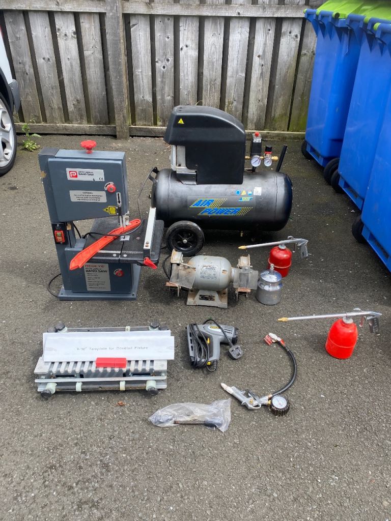 Workshop Power Tool Bundle – Air Compressor, Saw, Grinder & More